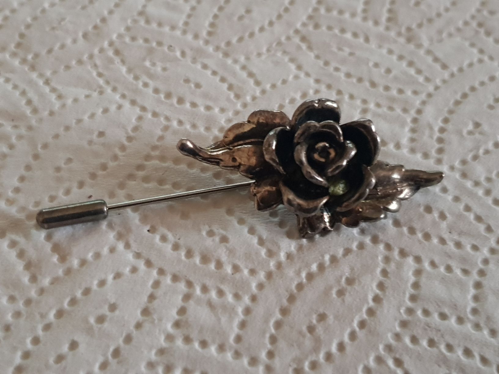 Broschen & Nadeln: Broche 0.925 en argent,  originale rose ancienne  – Gebraucht aus Genève von BKYB 2