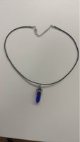 Elegante Halskette mit blauem Kristall Anhänger - Neu!