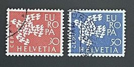 1961 Europa Briefmarken ʘ 379, 380