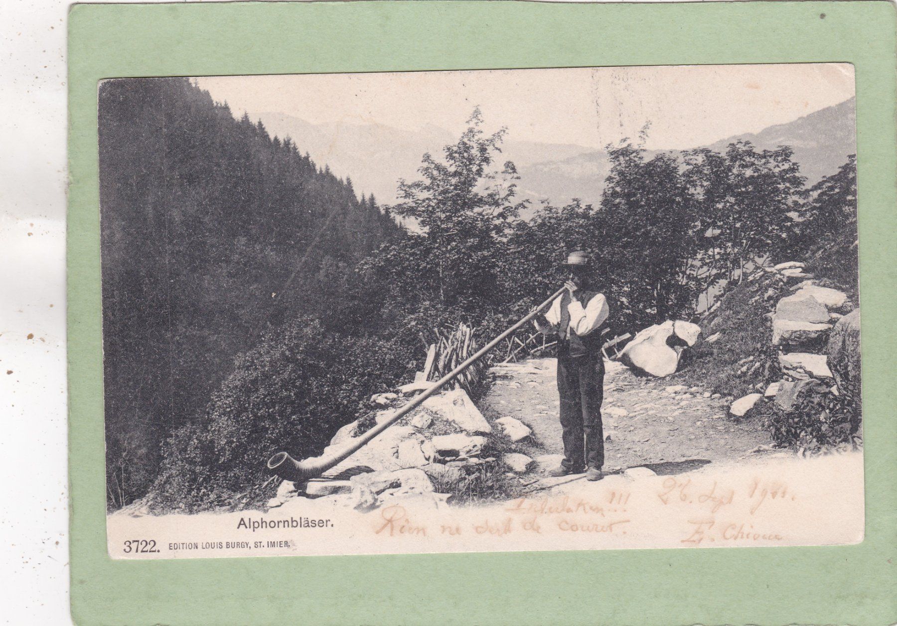 Ansichtskarten: Alphornbläser 1903 – Gebraucht aus Herisau von Lisegrat2008