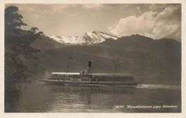Vierwaldstättersee gegen schwalmis schiff boot battello