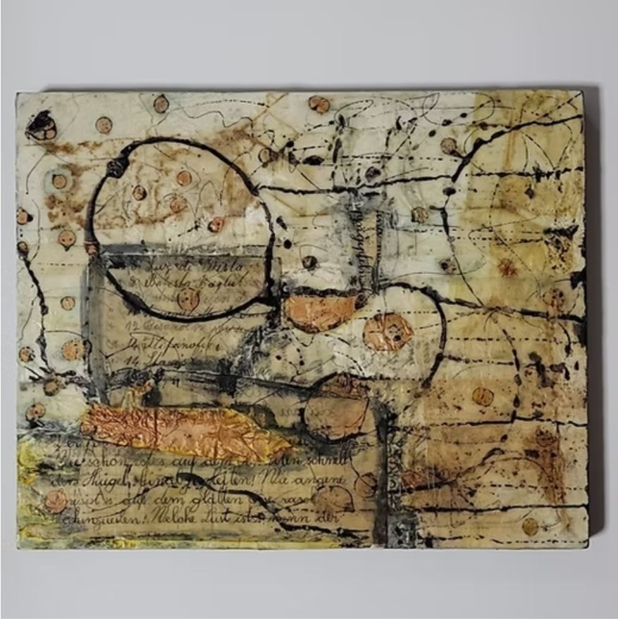 Foto & Immagini: Encaustic Bild, Brauntöne Lettering – Nuovo (secondo la descrizione) da Meggen venduto da car_rxl6 1