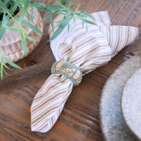Chic Antique Serviettenring geflochten in der Farbe grün