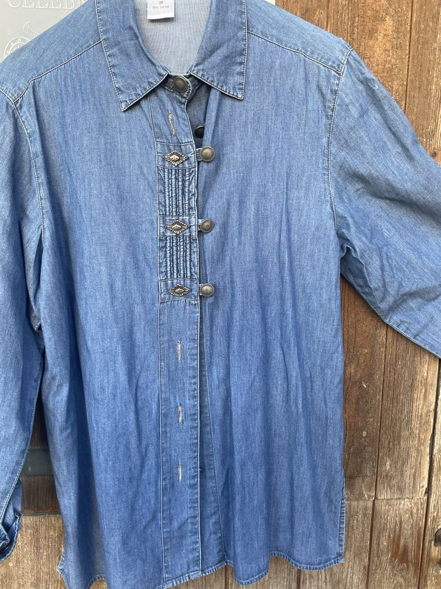 Camicette: Jeans Hemd/Bluse 40, 100% BW – Usato da Wildensbuch venduto da Mangosteen7 1