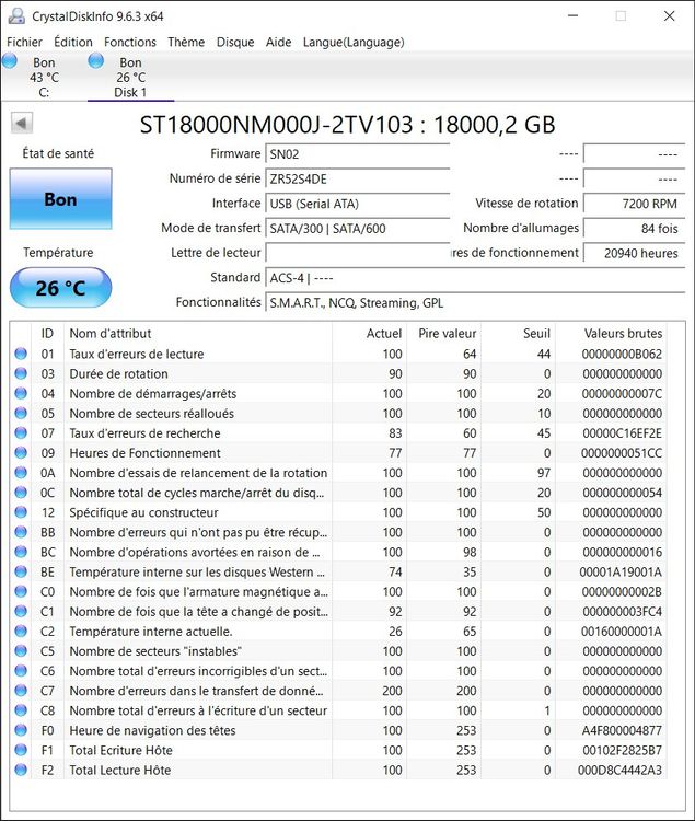 Seagate Dischi rigidi: Seagate Exos Enterprise 18Tb - SATA III CMR - ST18000NM000J – Usato da St-Pierre-de-Clages venduto da SB99 3