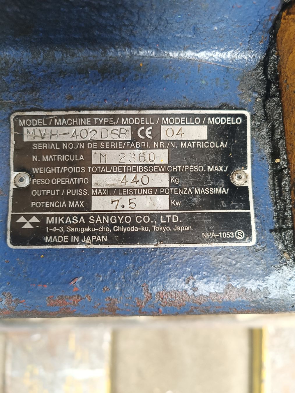 Tutte le macchine: Vibroplatte Multiquip MVH-402DSB – Difettoso da St. Antoni venduto da DuraMa 3