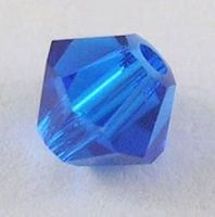 10 Perlen bicone 4mm blau