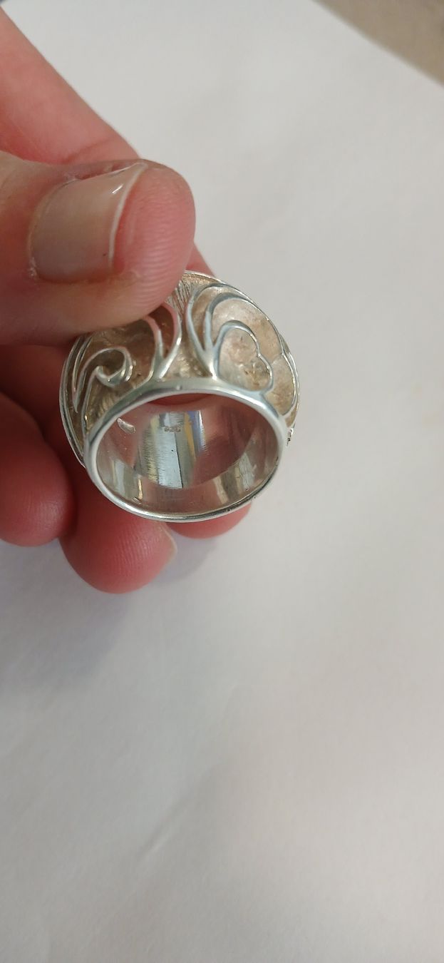 Anelli: Silber Ring mit speziellem Muster, Gr.54/55 massiv ca.20 gr. – Nuovo (secondo la descrizione) da Pfeffikon LU venduto da cleoopatraa 3