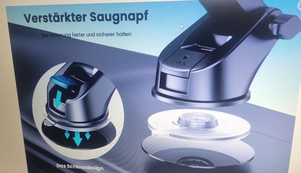 JUGUTA Saugnapf Handyhalter 2er-Set – Mit Selfie-Spiegel & Starkem Halt Für Dusche, Küche & Co