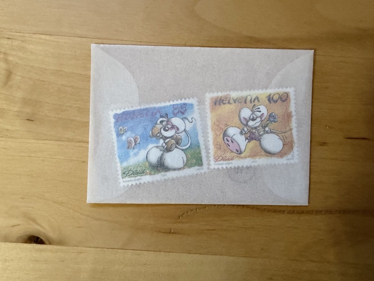 Tutti i francobolli: Diddl Briefmarken 80Rp und 1Fr. postfrisch – Nuovo e nell'imballaggio originale da Oberbuchsiten venduto da Rpv
