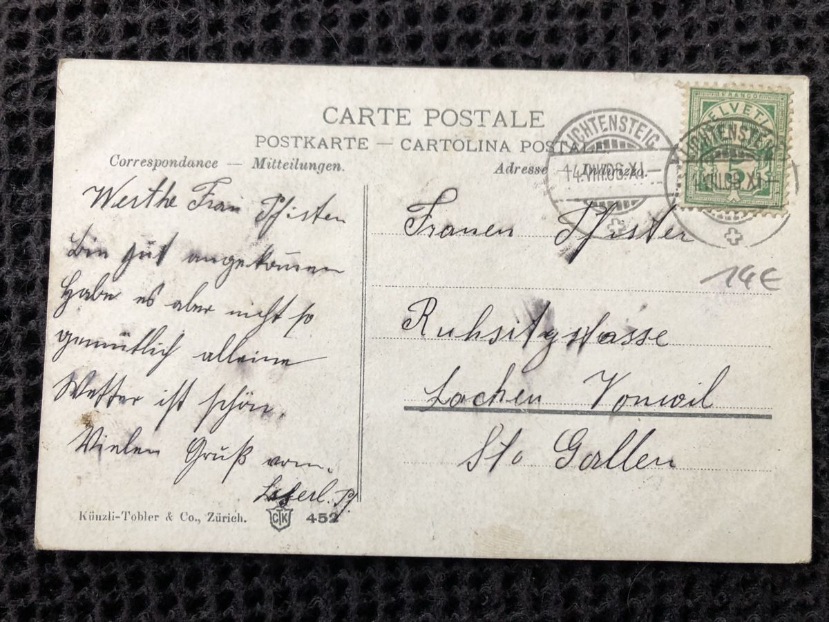 Cartes postales: Ansichtskarte Lichtensteig – D'occasion à Näfels par fritzjk 1