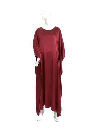 Elegant Red Silk Kaftan Dress by FarahEsa❤️