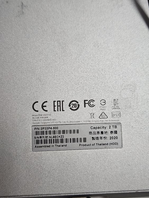 Seagate Externe Festplatte 2 TB silber gebraucht (Gebraucht) in ...