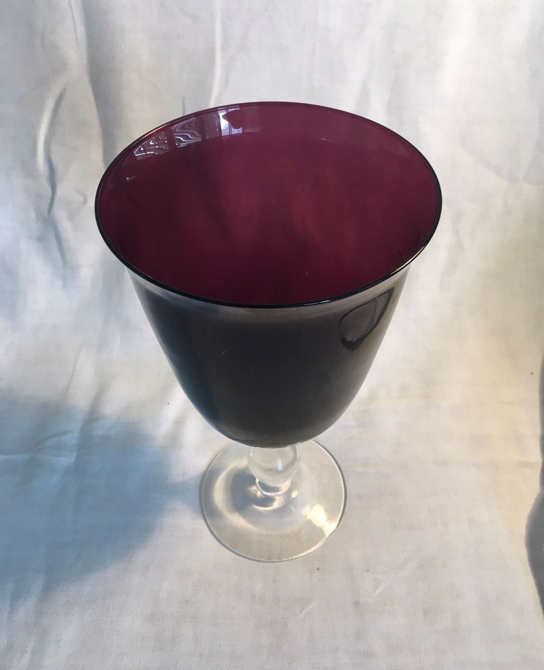 Vasi & Recipienti: Dunkelrot eingefärbte Kelchvase – Usato da Basel venduto da citystore