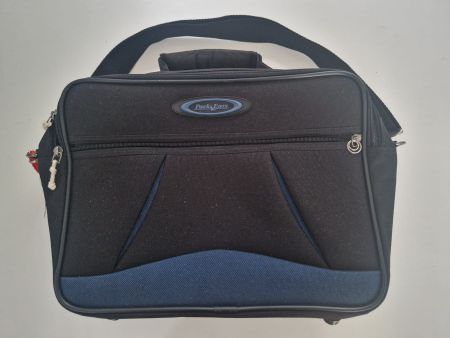Reisetasche, Bordtasche, schwarz-blau, geräumig,