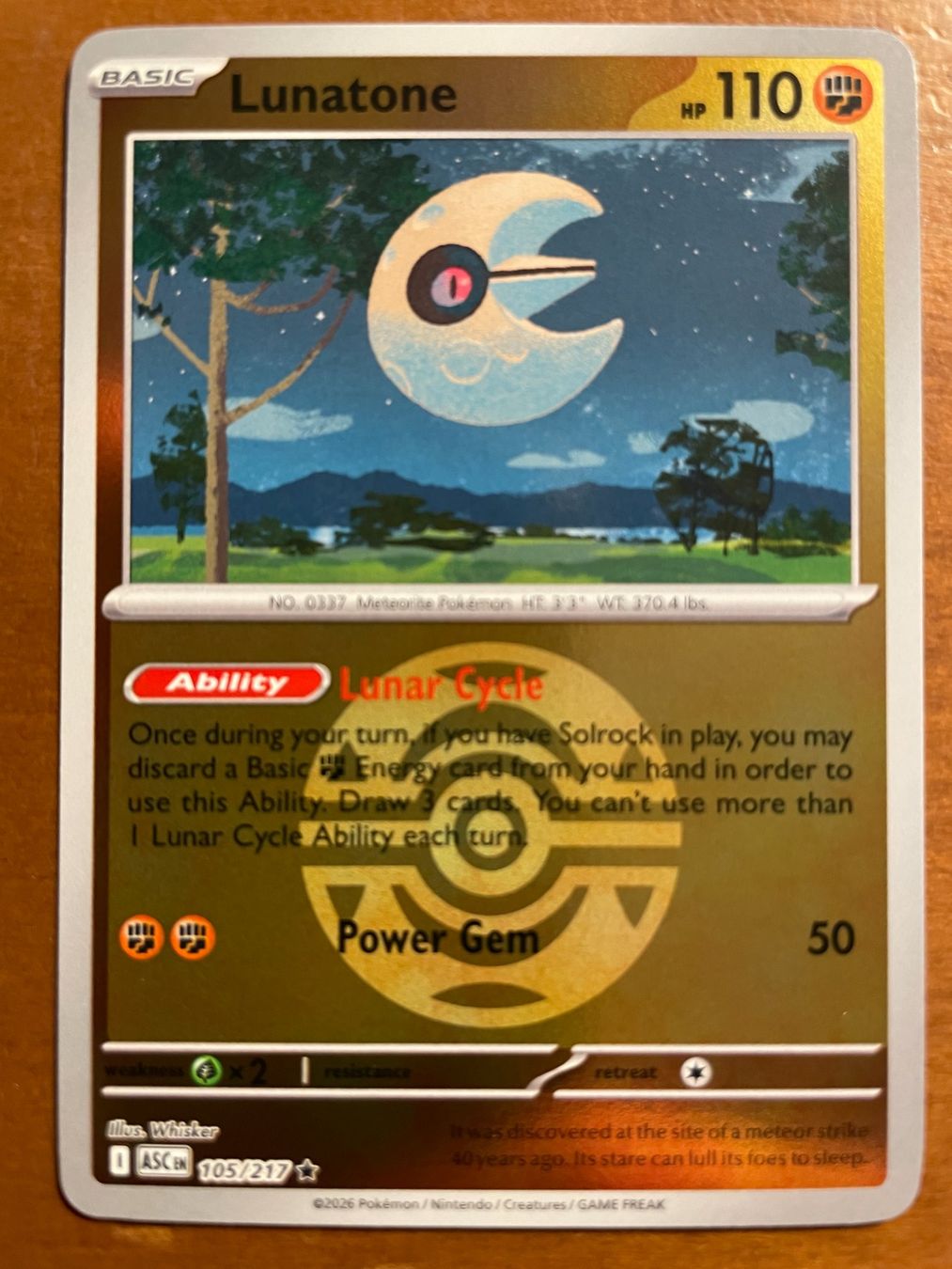 Pokémon Carte collezionabili: Pokemon Lunatone Reverse (Versand gratis) – Nuovo (secondo la descrizione) da Chur venduto da Angerson