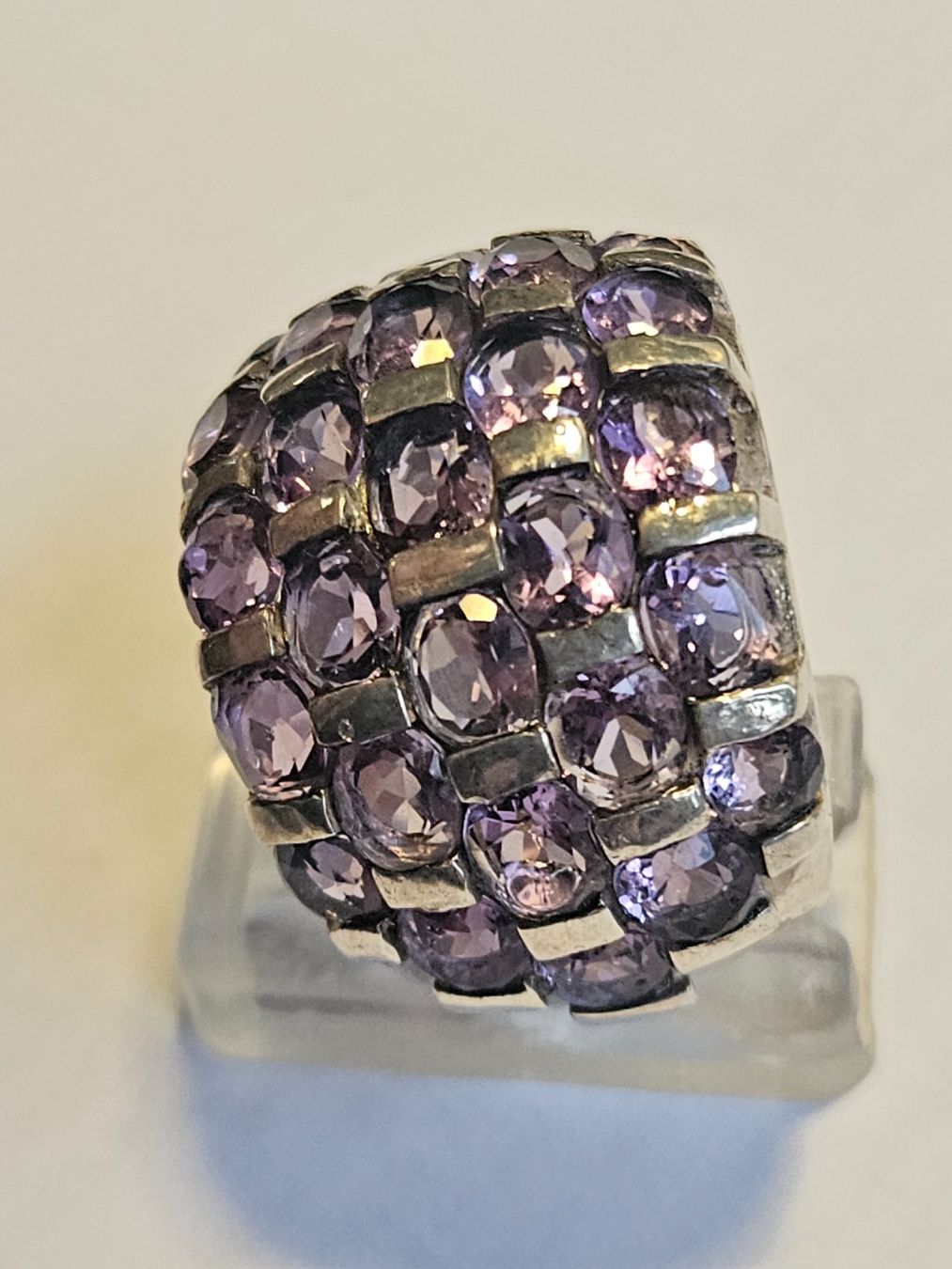 Anelli: Ring Silber mit lila Amethist Steinen Grösse 58 – Nuovo (secondo la descrizione) da Zürich venduto da Bieter04 7