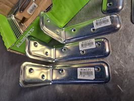 20 Stk. Winkel Stützwinkel Winkelverbinder geprägt 80x120mm