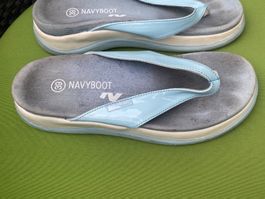 SUMMERTIME - stilvolle/edle NAVYBOOT Flip-Flops, blau, 39