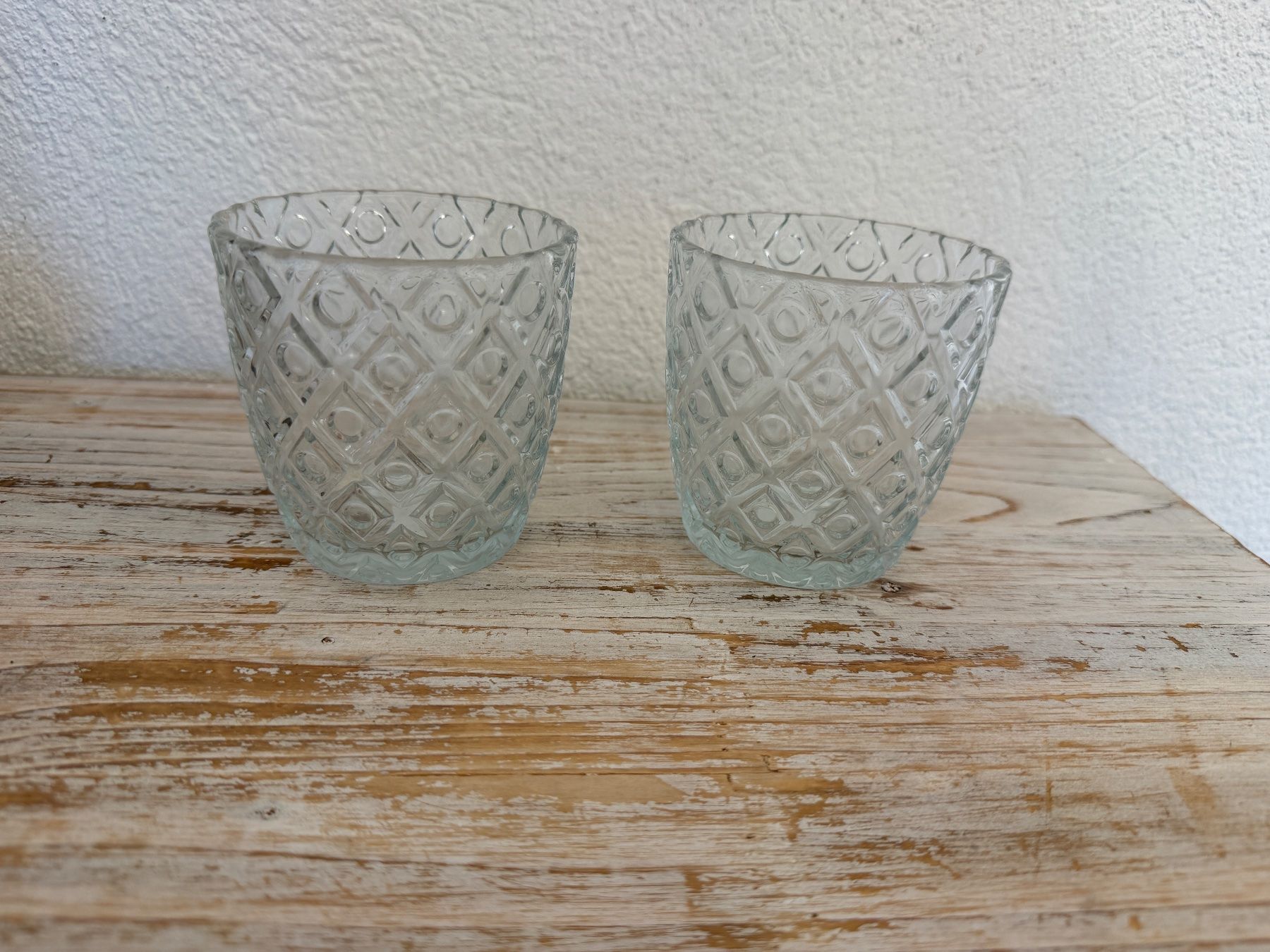 Portacandele: 2 Teelichthalter / Windlichter aus Glas – Usato da Wolfwil venduto da Inseider12
