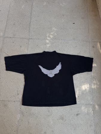 Yeezy Gap Balenciaga No Seam Tee Black Oversized Size M