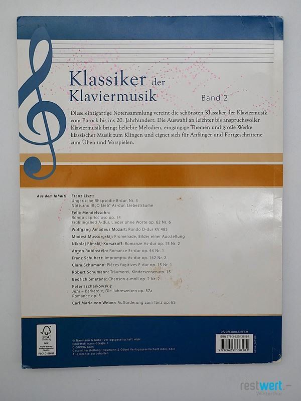 Bücher: DIE GROSSE NOTENSAMMLUNG - Klassiker - Band 2 – Gebraucht aus Winterthur von Restwert_Winterthur 1