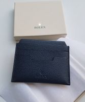 Porte-cartes Rolex élégant en cuir bleu caviar , neuf! )