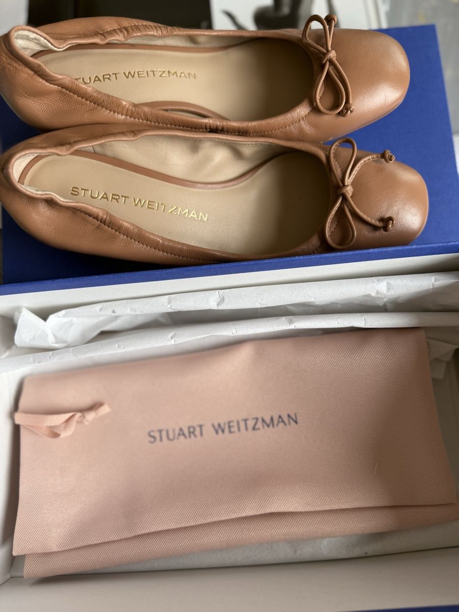 Stuart Weitzman Scarpe da donna: Stuart Weitzman Brown Leather Ballet Pumps Size 37 EU – Usato da Zürich venduto da gracieteS 2