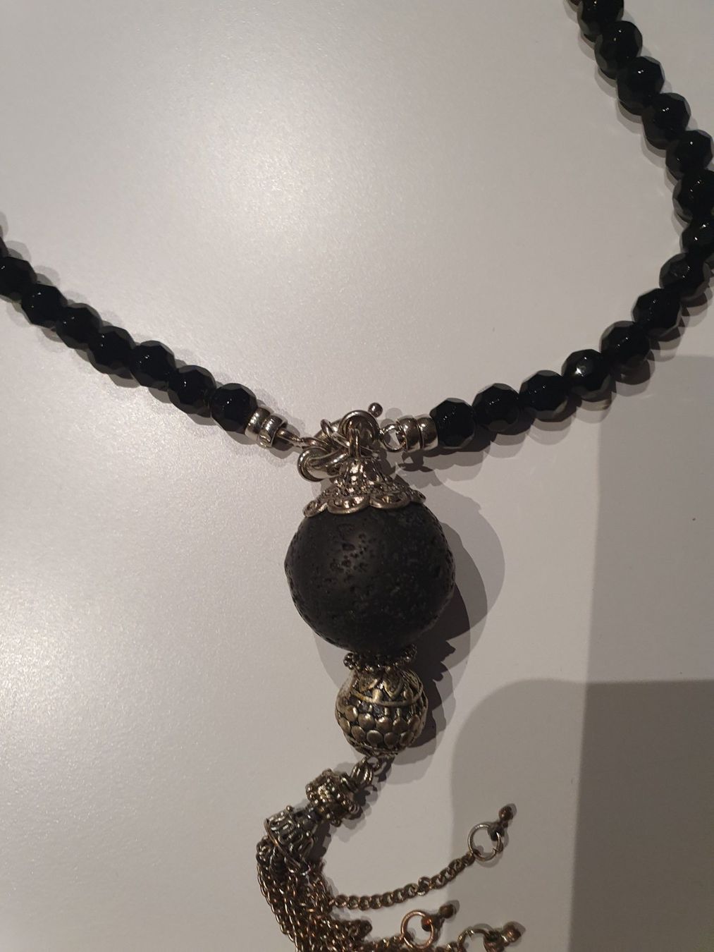 Catenine: Lange Perlenkette, schwarz Modeschmuck – Usato da Heinrichswil venduto da sabi2809 2