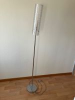 Stehlampe Metall Glas Zylinder Chrom Glänzend