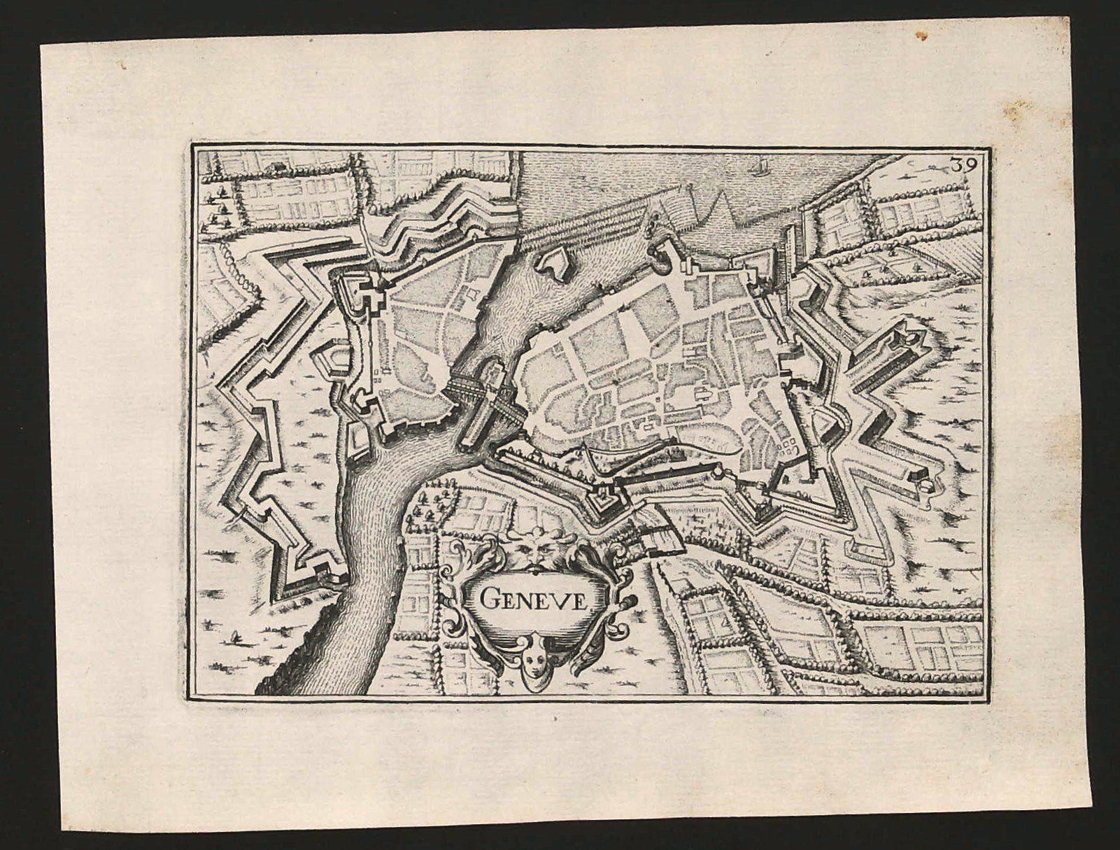 Incisioni: Genève Plan Kupferstich von Tassin 1635 – Usato da Rafz venduto da Helvet32