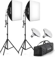 LED Softbox Fotolicht Set 2x 50W 5500K Stativ 68-200cm