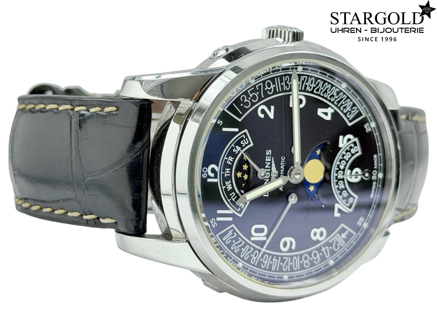Longines Orologi: Longines Saint-Imier Retrograde Moonphase - L2.764.4.53.6 – Usato da Zürich venduto da Stargold-Uhren 2