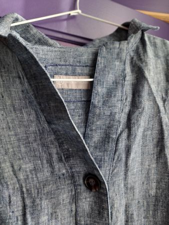 Luftiges Leinenkleid Gr. 40 Sommerkleid blau