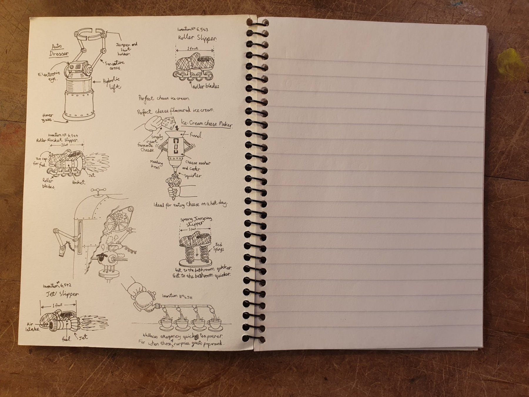 Bücher: Wallace & Gromit Notizbuch – Gebraucht aus Zürich von loosebone 1