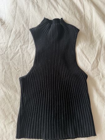 H&M Ripp-Top schwarz