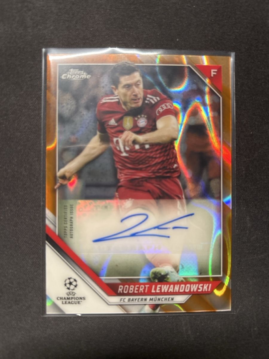 Topps Carte collezionabili: Topps chrome Lewandowski orange Lava auto – Usato da Greppen venduto da hcv_cc2r