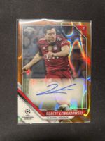 Topps chrome Lewandowski orange Lava auto