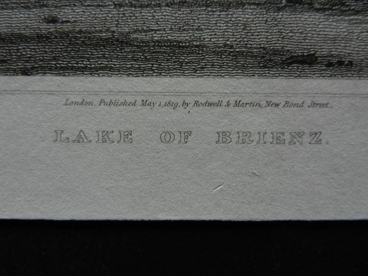 Gravures: Lake of Brienz Brienzersee – D'occasion à Risch par Rischli15 2