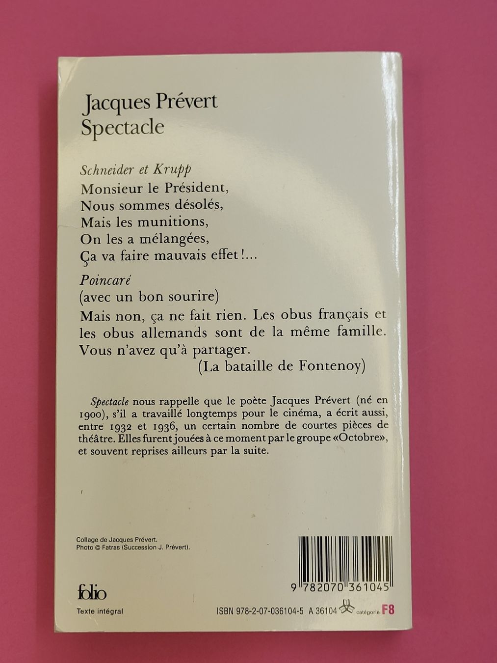 Libri: Spectacle - Jacques Prévert – Usato da Martigny-Croix venduto da barbamama1977 1