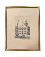 Originale Radierung Zug von H. Portmann