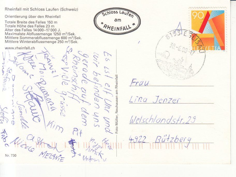 Cartes postales: Rheinfall 2000 – D'occasion à Bürglen TG par StampGraf 1