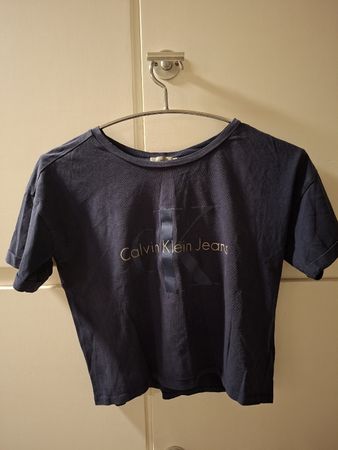 Calvin Klein Jeans T-Shirt Grösse S dunkelblau für Sommer
