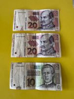 Banknoten Geldscheine Kroatische Kuna Vintage