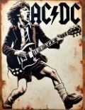 AC/DC Blechschild Metal Rock Band