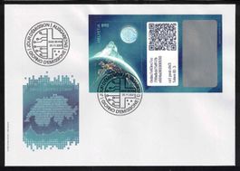 Swiss Crypto Stamp 1.0 offizieller FDC, ID3 "Piz Bernina"