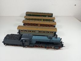 Märklin: Lok m. Tender, BR C der K.W.St.E + 4 Wagen
