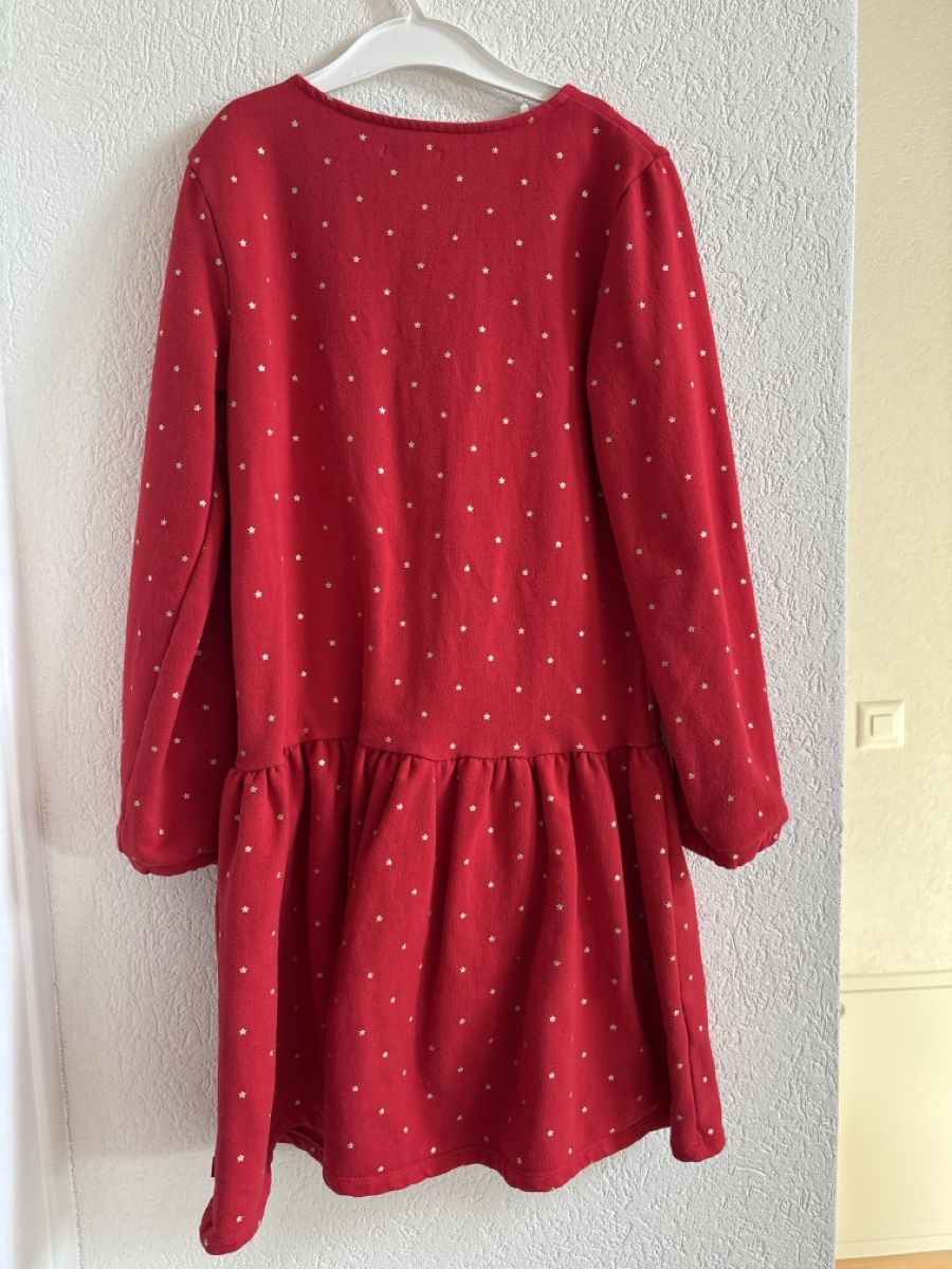 Okaidi Kleider & Röcke: Robe Okaïdi rouge étoiles dorées 10 ans – Neu (gemäss Beschreibung) aus Lonay von hau_2pyt 1
