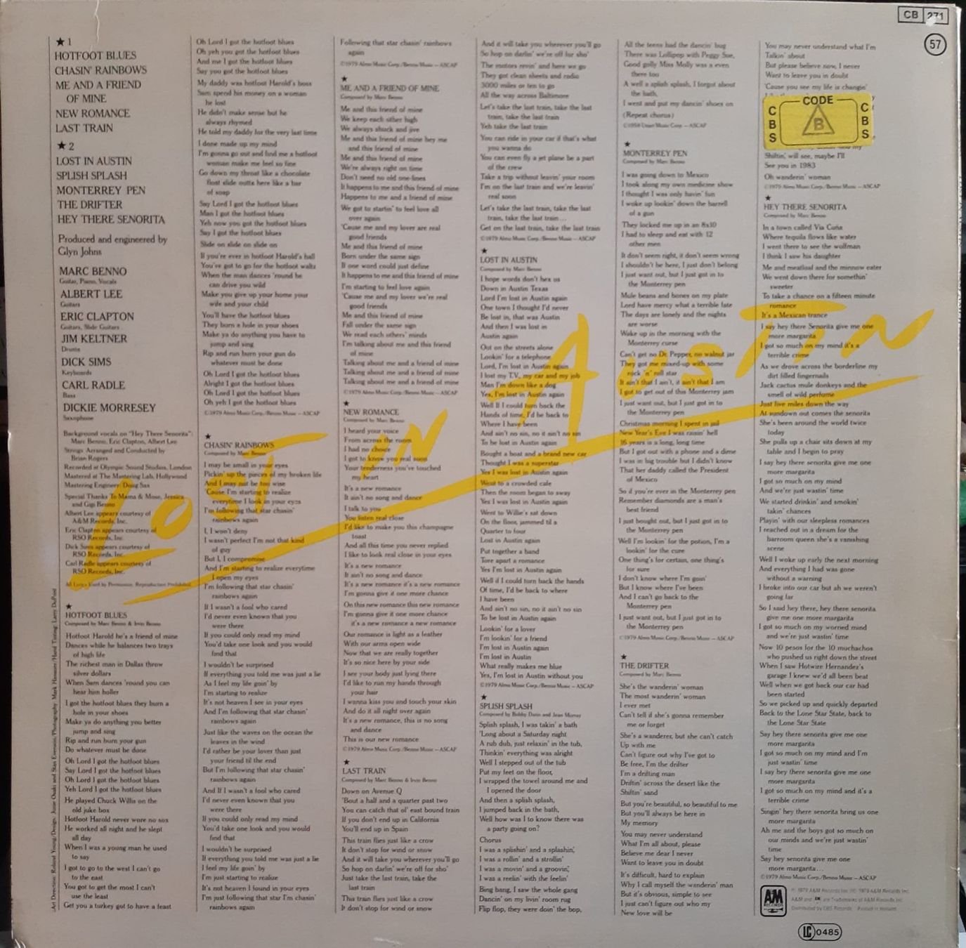 Dischi in vinile: MARC BENNO: Lost in Austin A & M – Usato da Frick venduto da kyb_yq8h 1