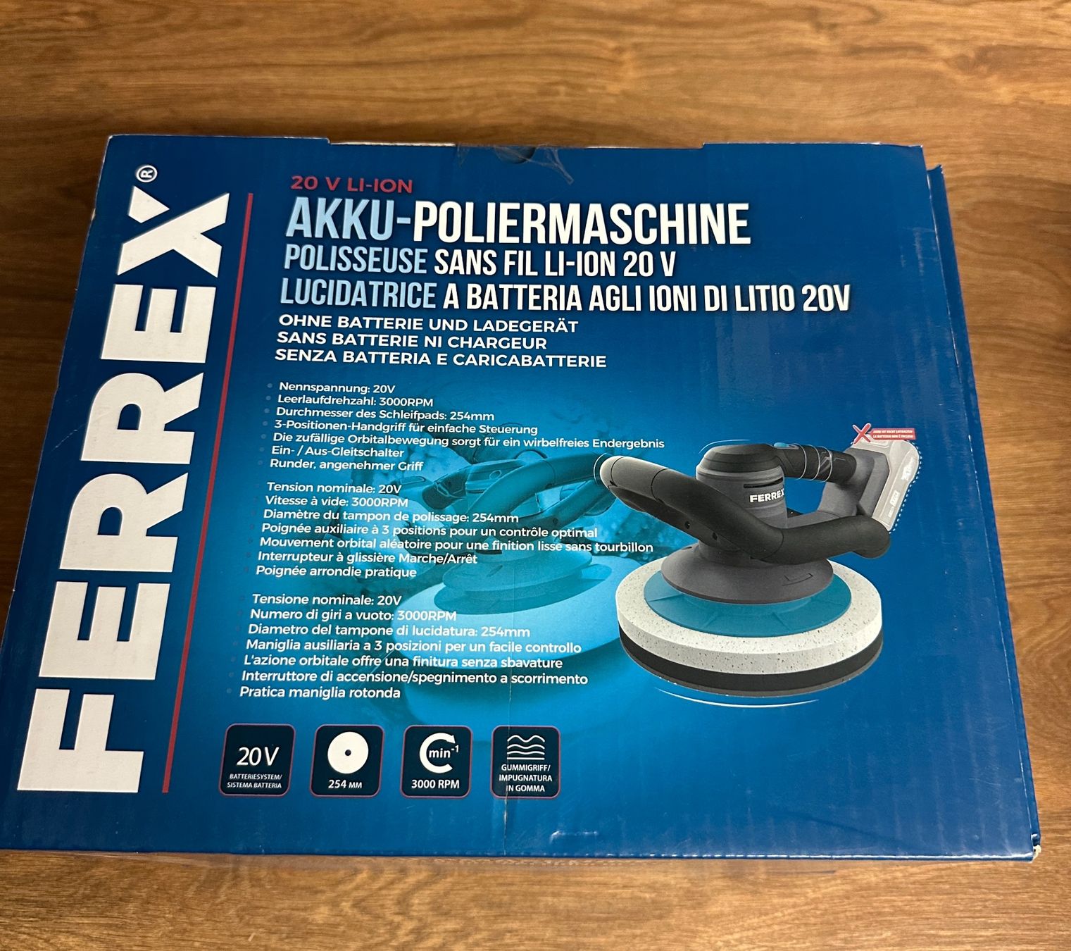 Ferrex Alle Maschinen: Akku Poliermaschine Ferrex 20V – Neu und originalverpackt aus Nussbaumen AG von saglre